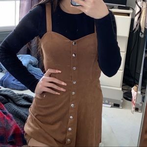 suede brown dress